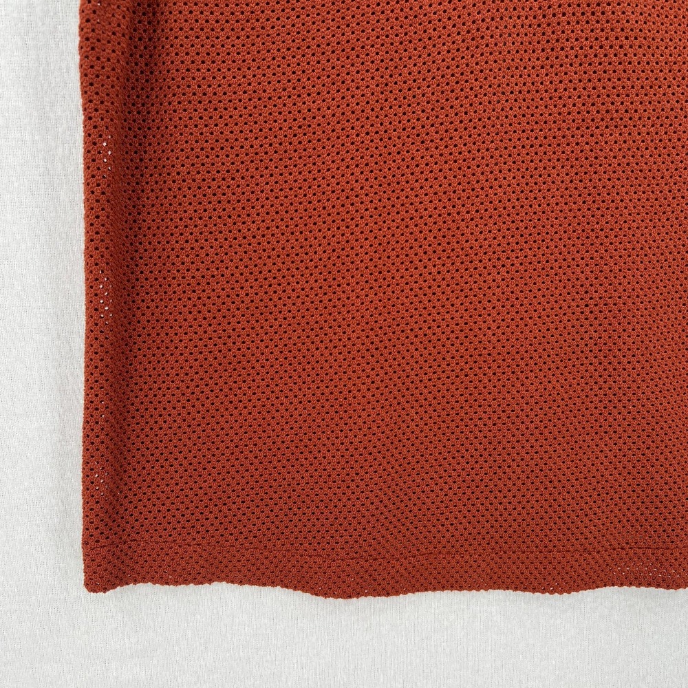 ENZA COSTA Shirt Womens Medium Rust Red Open Knit Scoop Neck Tank Sleeveless NEW - Picture 5 of 9